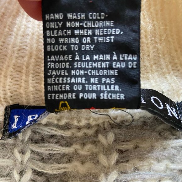 Vintage I.B. Diffusion Classic Wool Button Cable Knit Cardigan Sweater Oversized - Picture 10 of 11